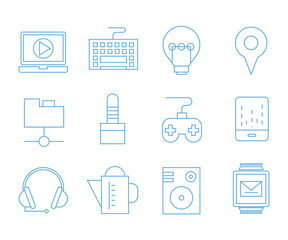 smart device icons, gadget icons