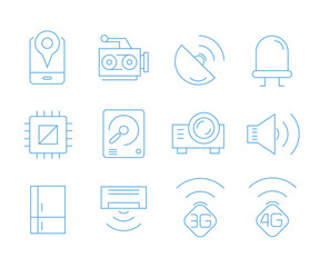 smart device icons, gadget icons