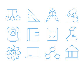 education icons, school icons