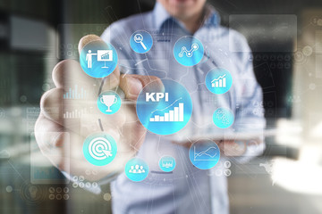 KPI. Key performance indicator. Business and technology concept.