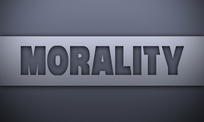 morality - word on silver background