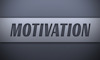 Motivation - word on silver background