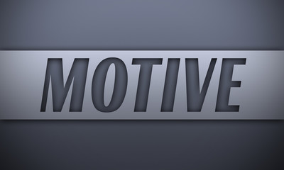 motive - word on silver background