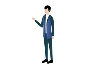 explain men isometric illustration vector, isometric men,people isometric,standing men man vector illustration
