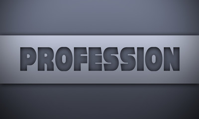 profession - word on silver background