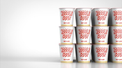 カップラーメン　大量　正面　右