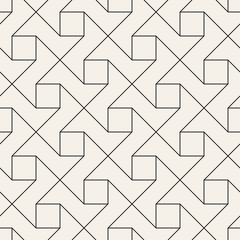 Vector seamless geometric pattern. Simple abstract lines lattice. Repeating elements stylish background