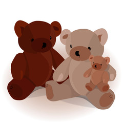 Kleine Teddybärfamilie