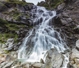 Romania Karpaty waterfall on the Transfogaraska route