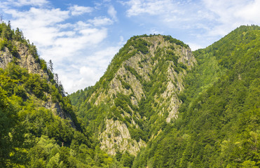 Fototapeta na wymiar mountains near the Poenari Citadel Dracula's castle