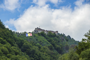 Fototapeta na wymiar Poenari citadel Dracula's castle