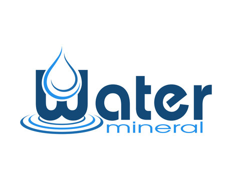 logo mineral water vector illustration