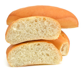 Breads on a white background