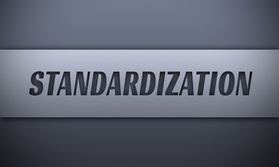 Standardization - word on silver background