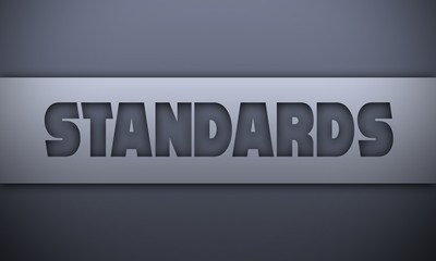 Standards - word on silver background