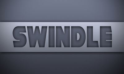 swindle - word on silver background