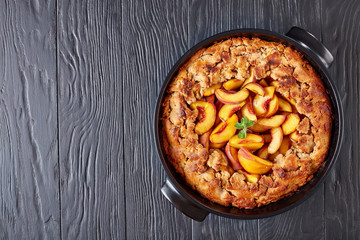 Big portion of a simple and healthy Peach Cobbler