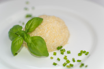 Restaurant Plate of Feta Cheese Spreading Mezze with Garlic