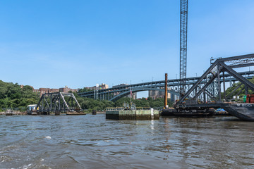 Spuyten Duyvil Bridge over the Harlem River, Manhattan, NYC
