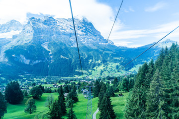 Grindelwald village view from cable car