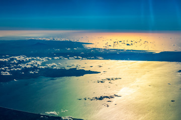 機上より望む青森県 弘前市 岩木山