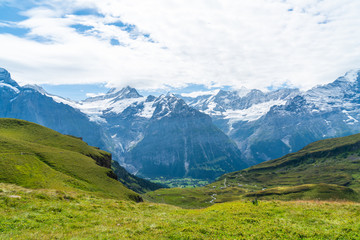 Fototapeta na wymiar Beautiful Alps Mountain in Grindelwald, Switzerland
