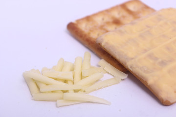 cracker with cheese piece photo background