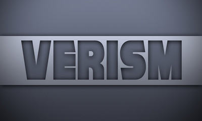 verism - word on silver background