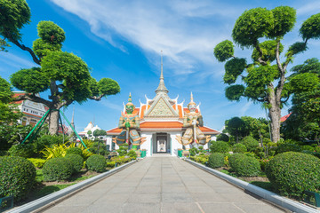 Wat Arun the beautiful buddhist temple of dawn in Bangkok, Thailand