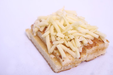 cake with cheese toping close up view V4