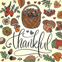 Cozy fall vector illustration.