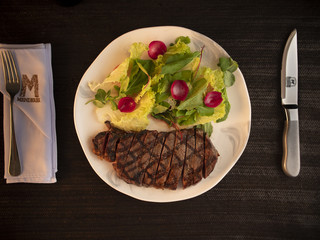 Carne fotografiada en angulo cenital 