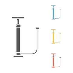 Bicycle air pump icon. Vector signs for web graphics