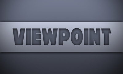 viewpoint - word on silver background