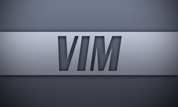 vim - word on silver background