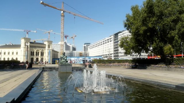 Fountain near the Nobel Peace Building
