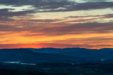 Burning sunset in Hogakusten