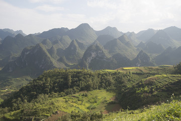 Karst mountains near Don Van, Ha Giang province, North Vietnam