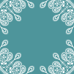 White floral lace decorative background