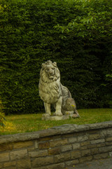 Stone lion figure