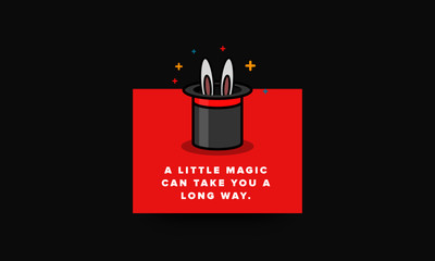 A little magic can take you a long way Motivational Quote Poster Design