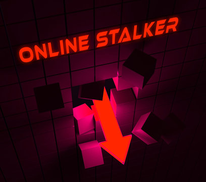 Online Stalker Evil Faceless Bully 3d Rendering