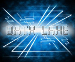 Data Lake Digital Datacenter Cloud 3d Illustration