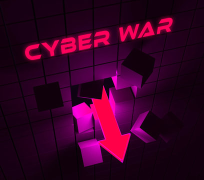 Cyberwar Virtual Warfare Hacking Invasion 3d Rendering