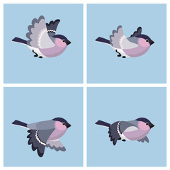 Flying Bullfinch (female) animation sprite sheet