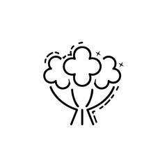 bouquet of flowers dusk style icon. Element of birthday party in dusk style icon for mobile concept and web apps. Thin line bouquet of flowers icon can be used for web and mobile