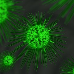 Green bacteria or microbe
