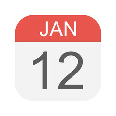 January 12 - Calendar Icon