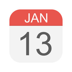 January 13 - Calendar Icon