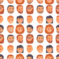 Vector flat people work place business worker person working on laptop at the table in office coworker businesswoman and businessman character workplace computer illustration